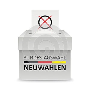 Voting Box Paper Bundestagswahl Neuwahlen