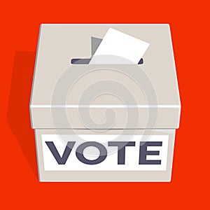 Voting Box Vector Illustration