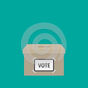 Voting concept on blue background