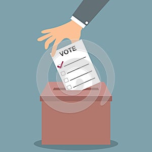 Voting concept in flat style photo