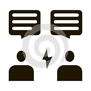 Voting Debate Icon Vector Glyph Illustration