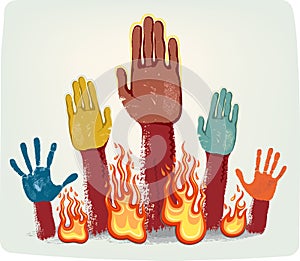 Voting fire hands