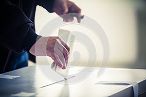 Voting hand photo