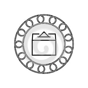 Voting icon with blockchain concept. future technology.