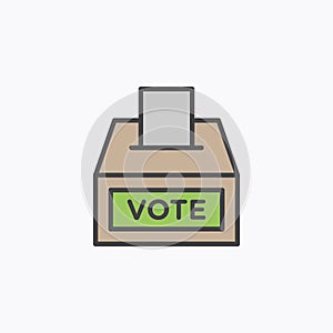 Voting icon in colored version