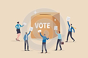 Voting, poll or employee feedback questionnaire, politic choice, opinion or democracy, election or customer survey, referendum