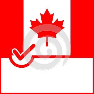 Voting symbol Canada flag