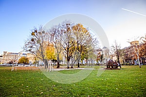 Votiv church in the Sigmund Freud Park in Vienna, Austria