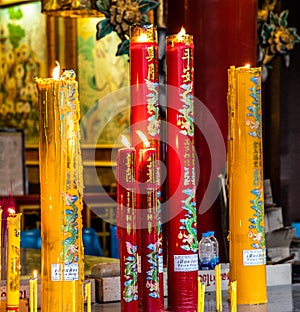 Votive candle at Kuan Yim Shrine Thian Fa Foundation Bangkok photo