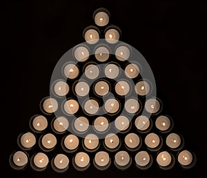 Votive Candlelight From Above