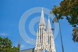 The Votive Church Votivkirche located on the Ringstrasse in Vi