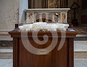 Votive or Prayer candles in roman catholic church