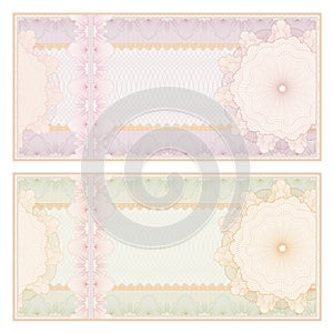Voucher / coupon. Guilloche pattern