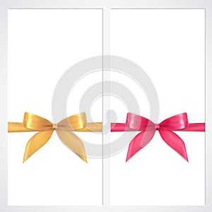 Voucher, Gift certificate, Coupon template. Bow