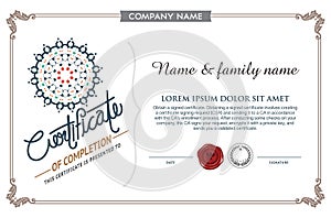 Voucher template with premium vintage pattern.