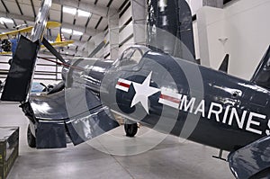 Vought F4U-4 Corsair from the U.S. Marines, Hangar 4, Pima Air & Space Museum, Tucson, Arizona, USA