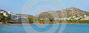 Vouliagmeni beach, Greece, banner format