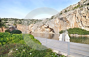 Vouliagmeni lake Greece - known for its constant temperature all the year