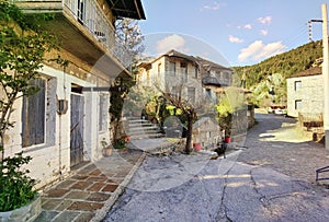 Vourgareli village in arta perfecture greece in winter season