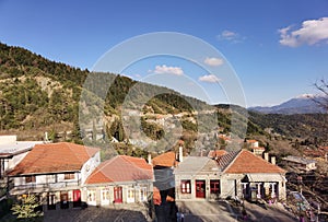 Vourgareli village in arta perfecture greece in winter season