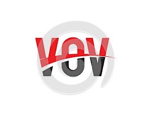 VOV Letter Initial Logo Design Vector Illustration photo