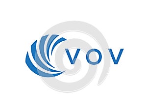 VOV letter logo design on white background. VOV creative circle letter logo concept. VOV letter design photo