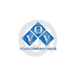 VOV letter logo design on WHITE background. VOV creative initials letter logo concept. photo