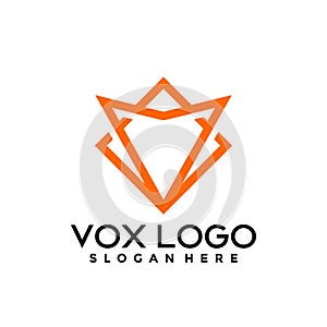 Vox logo Design vector illustration photo