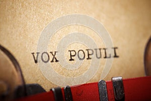 Vox populi phrase