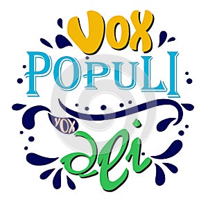 vox populi vox dei lettering artwork