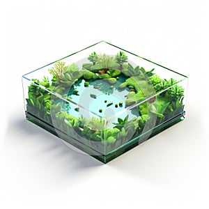 Voxel Art Aquarium: Photorealistic Renderings Of Eco-friendly Craftsmanship