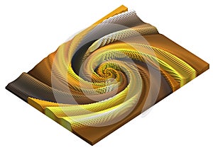 Voxel twisted pixel art sample - 3D brick terrain