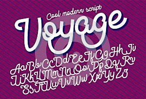 Voyage cool modern script font