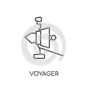Voyager linear icon. Modern outline Voyager logo concept on whit
