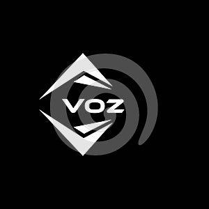 VOZ abstract technology logo design on Black background. VOZ creative initials letter logo concept photo