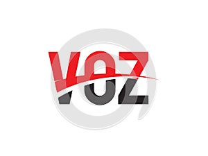 VOZ Letter Initial Logo Design Vector Illustration photo