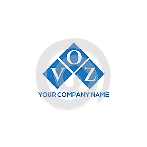 VOZ letter logo design on WHITE background. VOZ creative initials letter logo concept photo