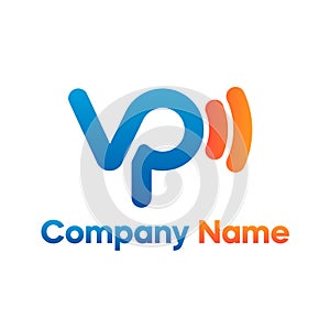 VP speaker and sound logo design template