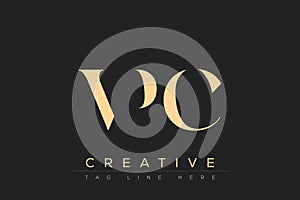 VPC abstract letter logo design