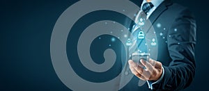 VPN concept with smart phone