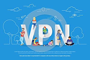 VPN concept vector illustration photo