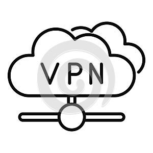 Vpn connection showing secure cloud computing network