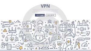 VPN Doodle Concept