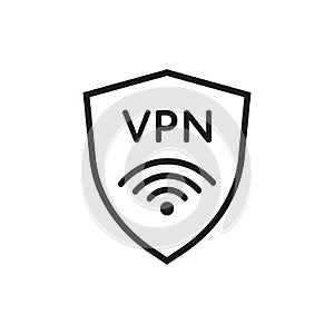 VPN icon. web security symbol. privacy data protection