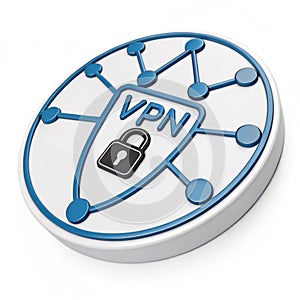 VPN Network 3D Icon photo