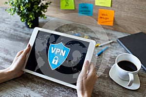 VPN - Virtual perivate network. Internet conncetion privacy concept
