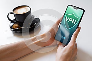 VPN virtual private network, anonymous and secure internet access. Technology concept.