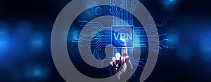 VPN Virtual private network secure connection internet technology concept