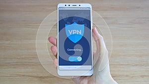 VPN. Virtual private network. Turning on VPN on the smartphone. Data encryption. IP substitute. Cyber security and