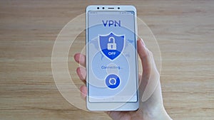 VPN. Virtual private network. Turning on VPN on the smartphone. Data encryption. IP substitute. Cyber security and